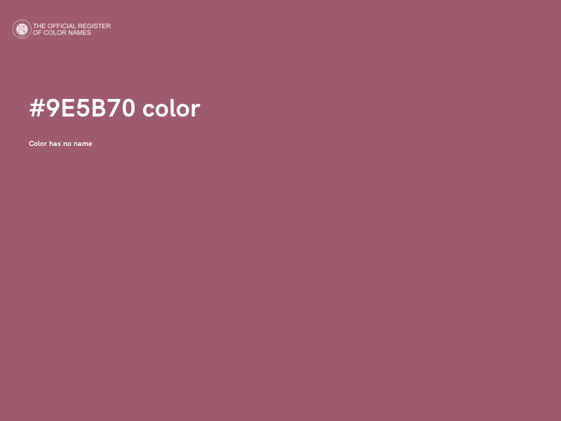 #9E5B70 color image