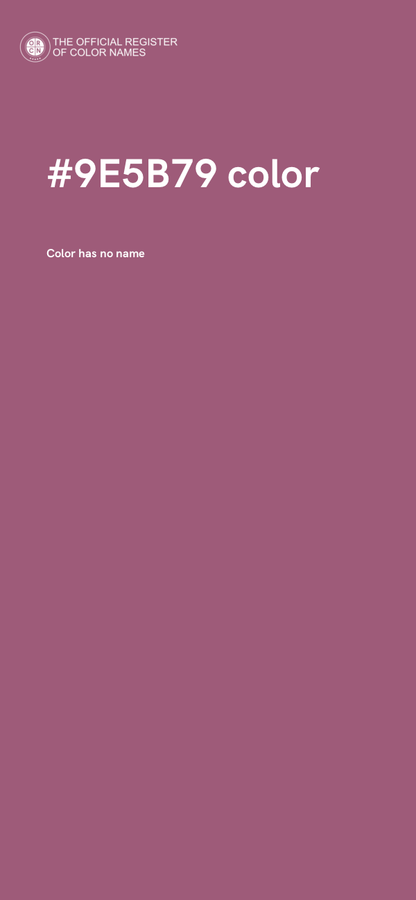 #9E5B79 color image