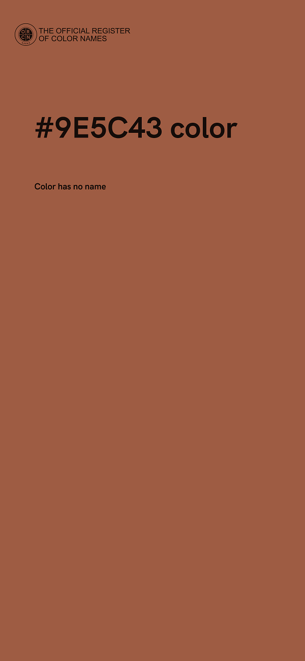 #9E5C43 color image