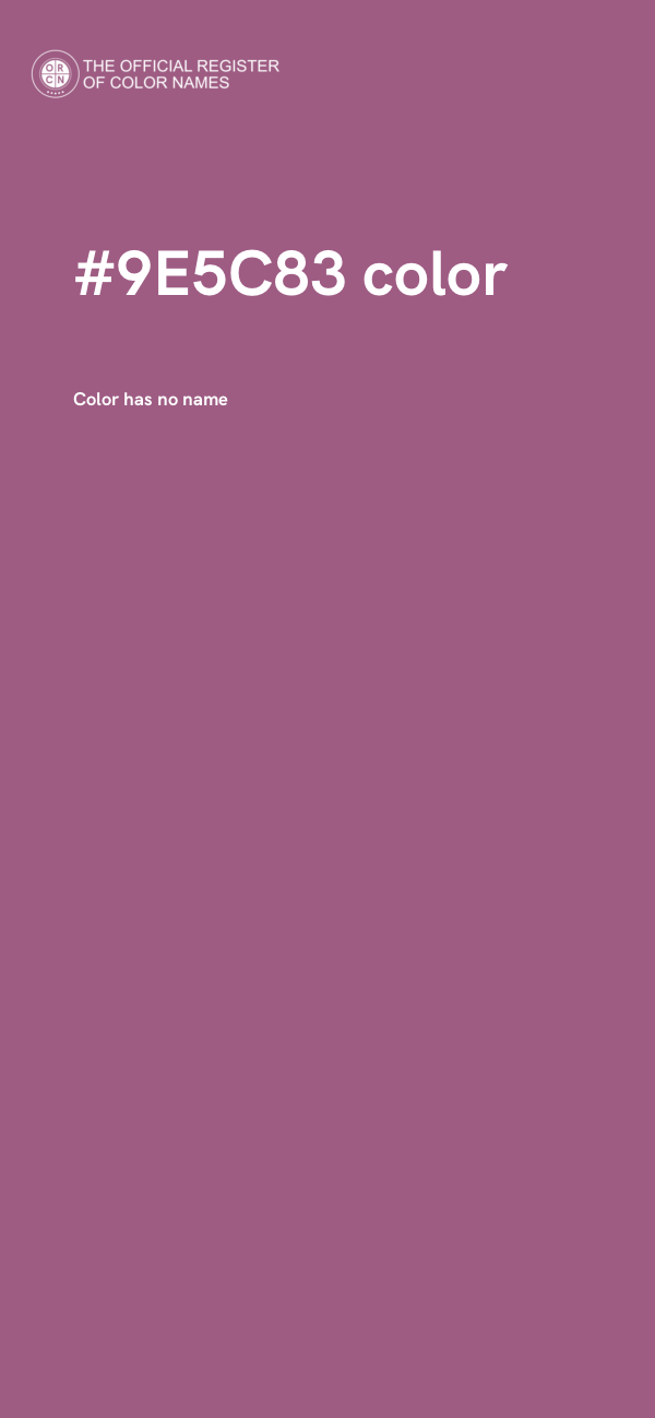 #9E5C83 color image