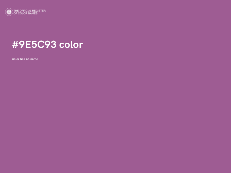 #9E5C93 color image