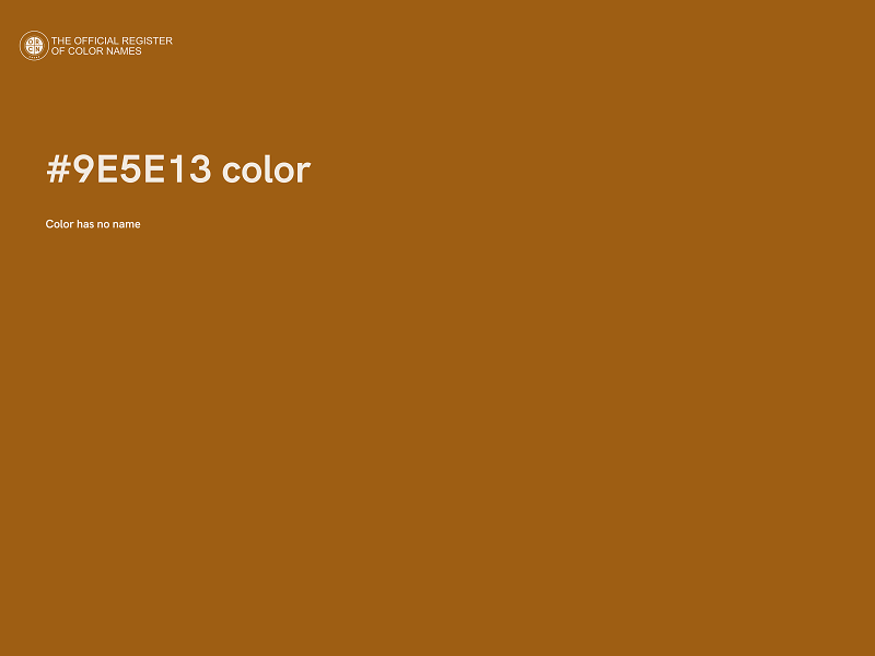 #9E5E13 color image