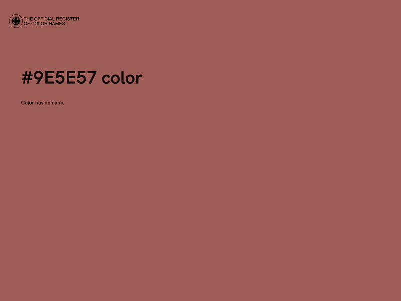 #9E5E57 color image