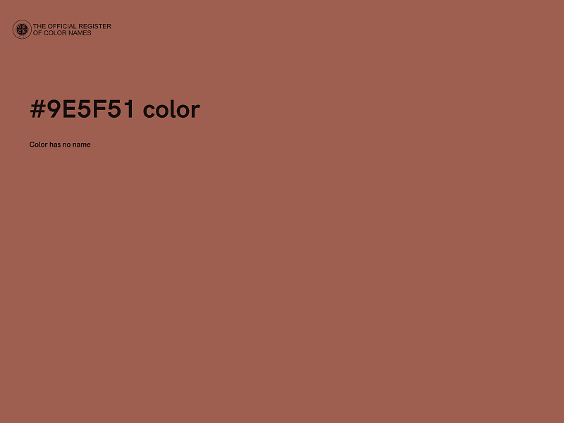 #9E5F51 color image