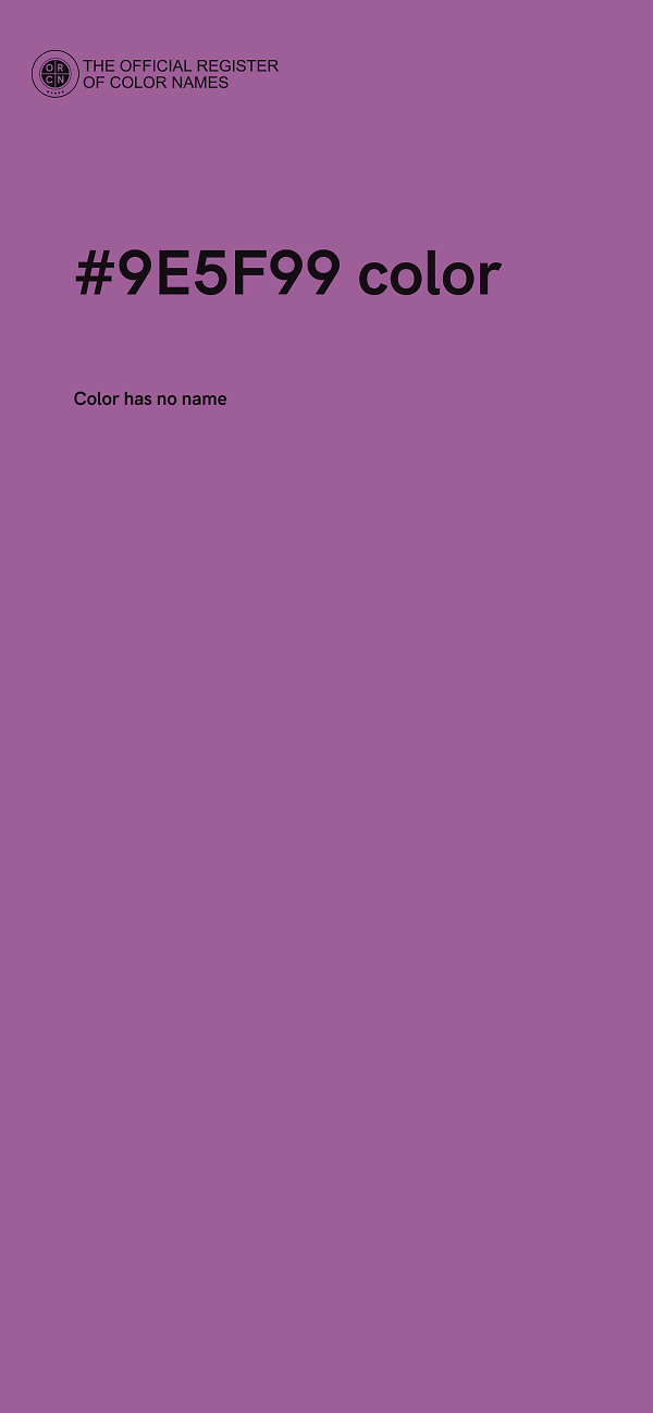 #9E5F99 color image