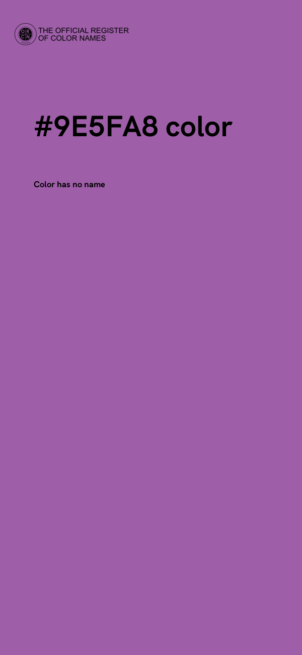 #9E5FA8 color image