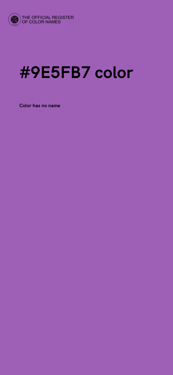 #9E5FB7 color image