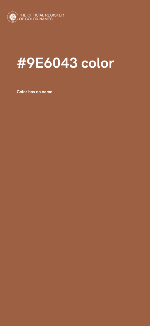 #9E6043 color image