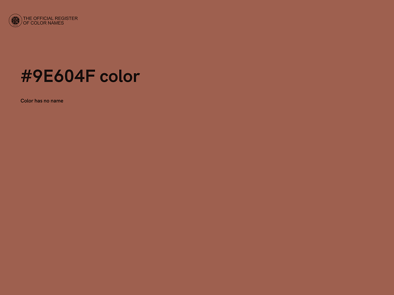 #9E604F color image