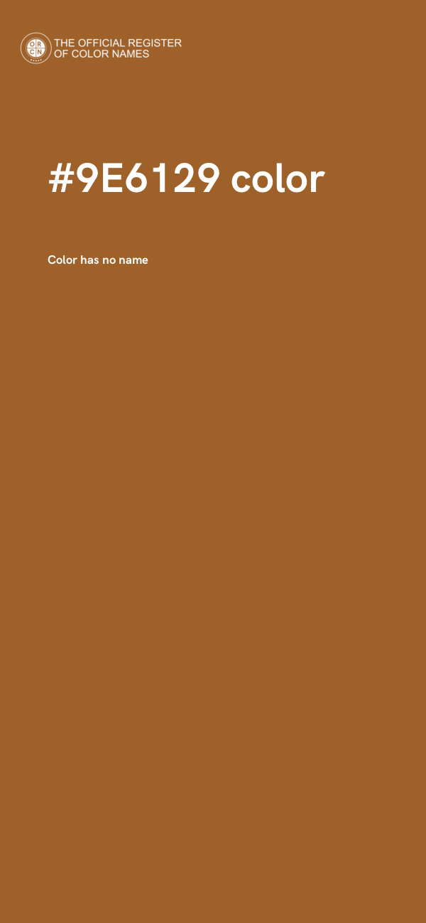 #9E6129 color image