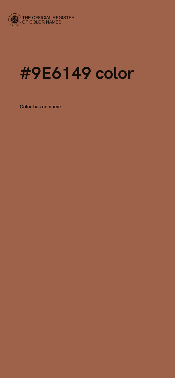 #9E6149 color image