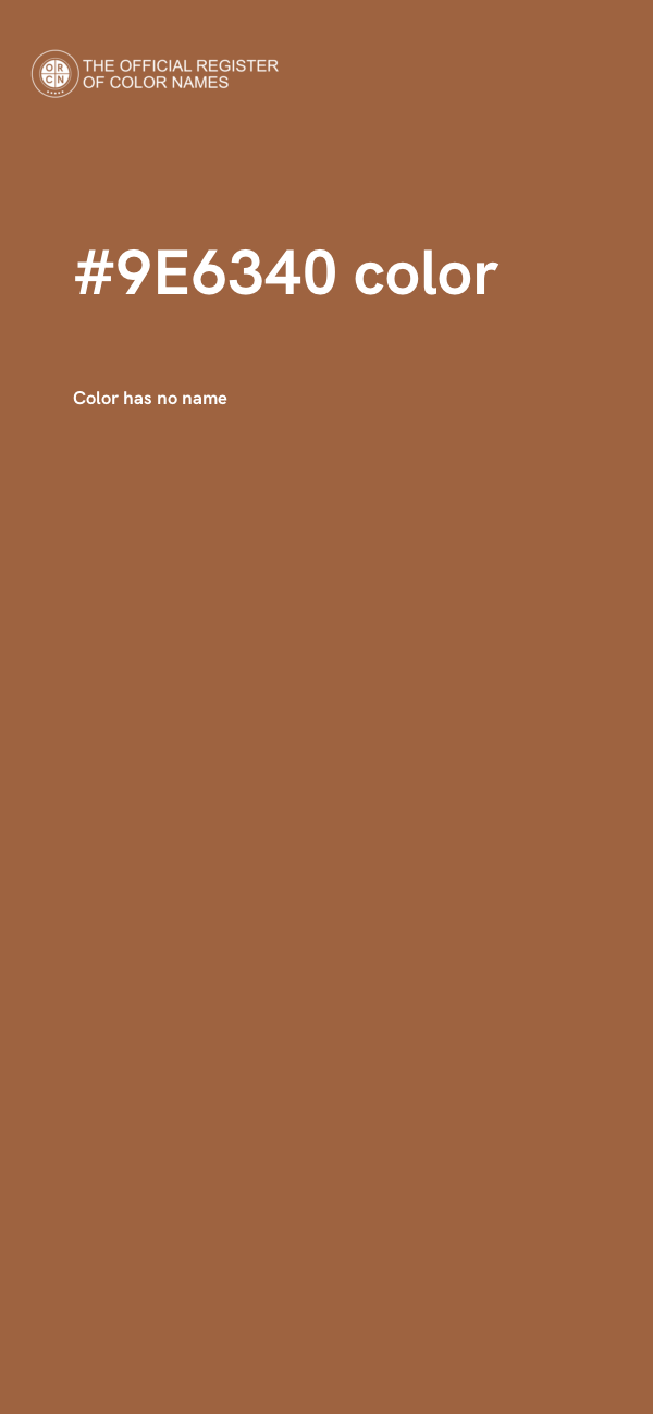 #9E6340 color image