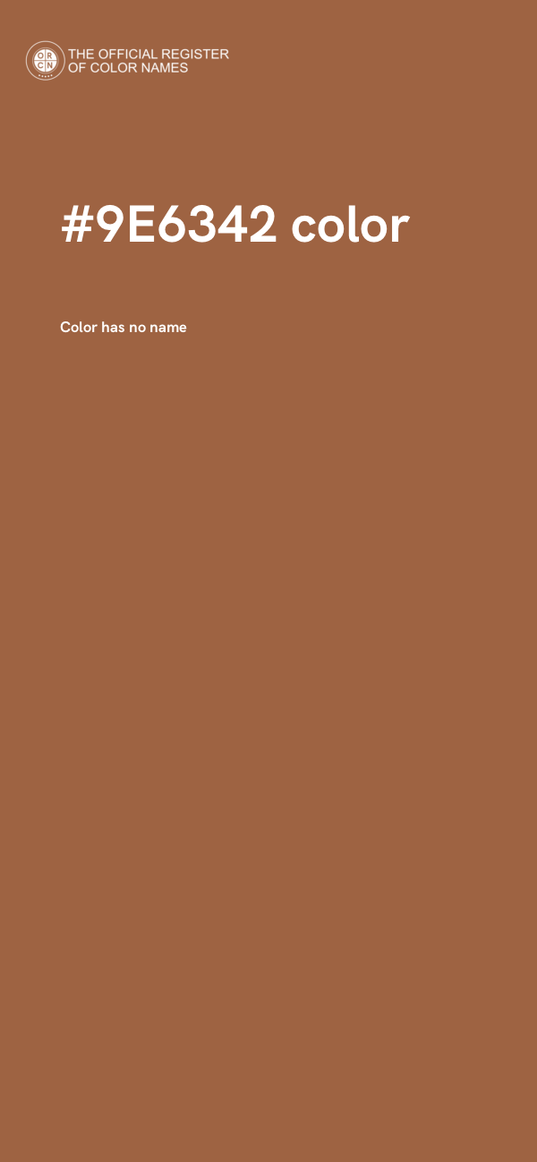 #9E6342 color image