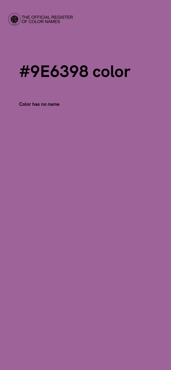 #9E6398 color image