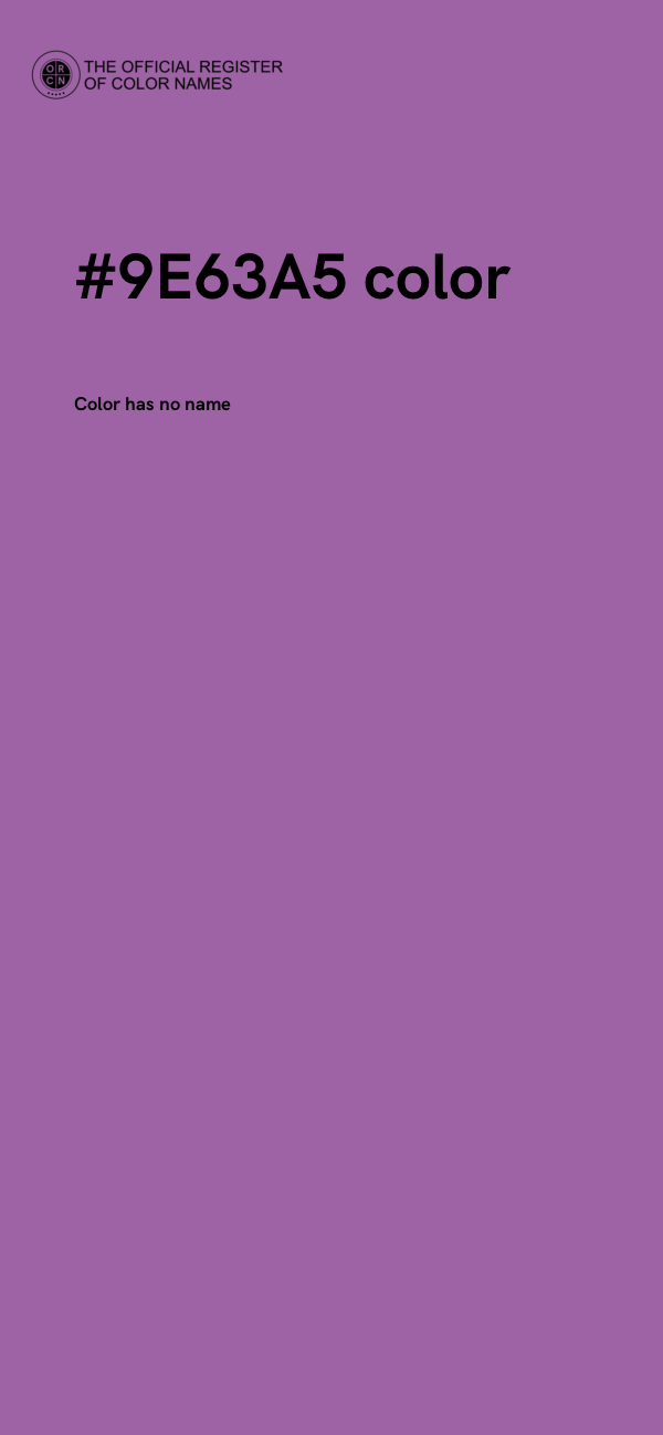 #9E63A5 color image