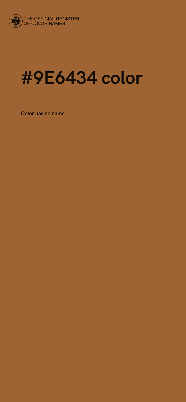 #9E6434 color image