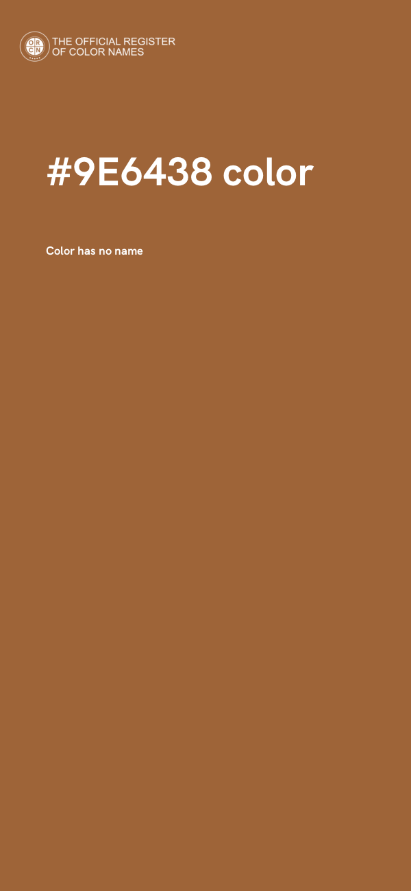 #9E6438 color image