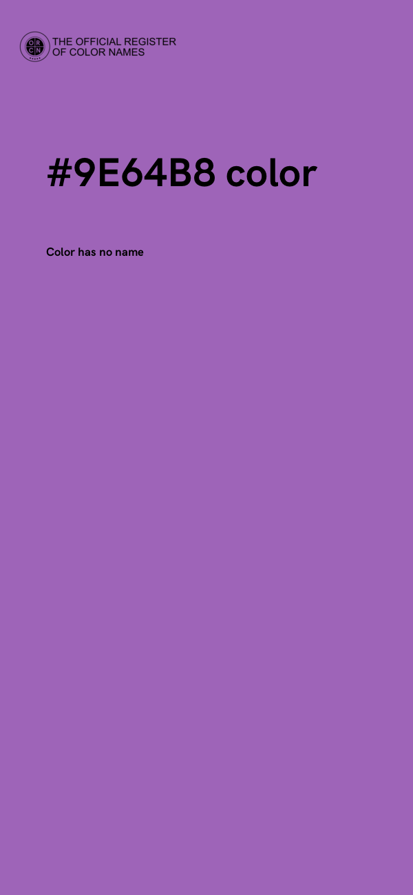 #9E64B8 color image