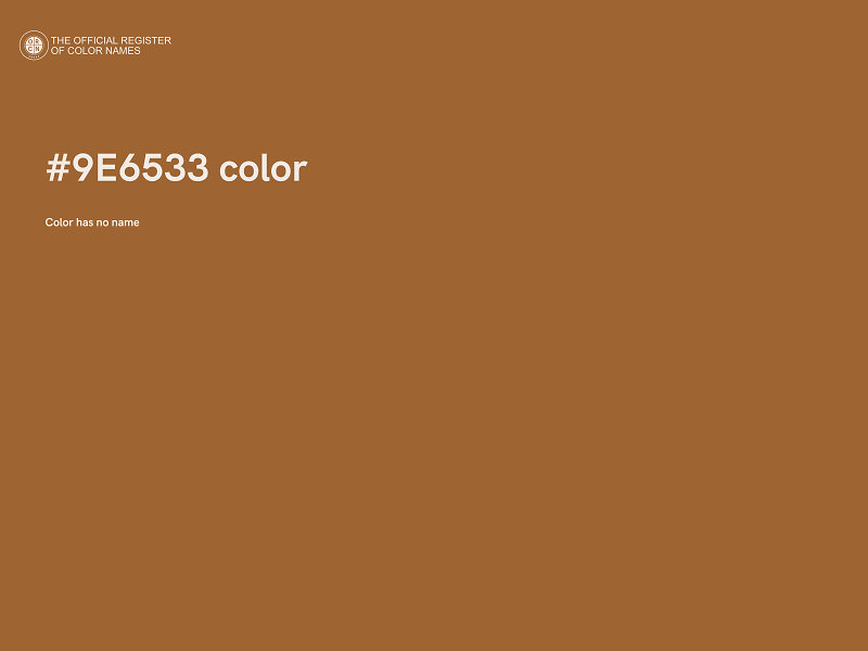 #9E6533 color image