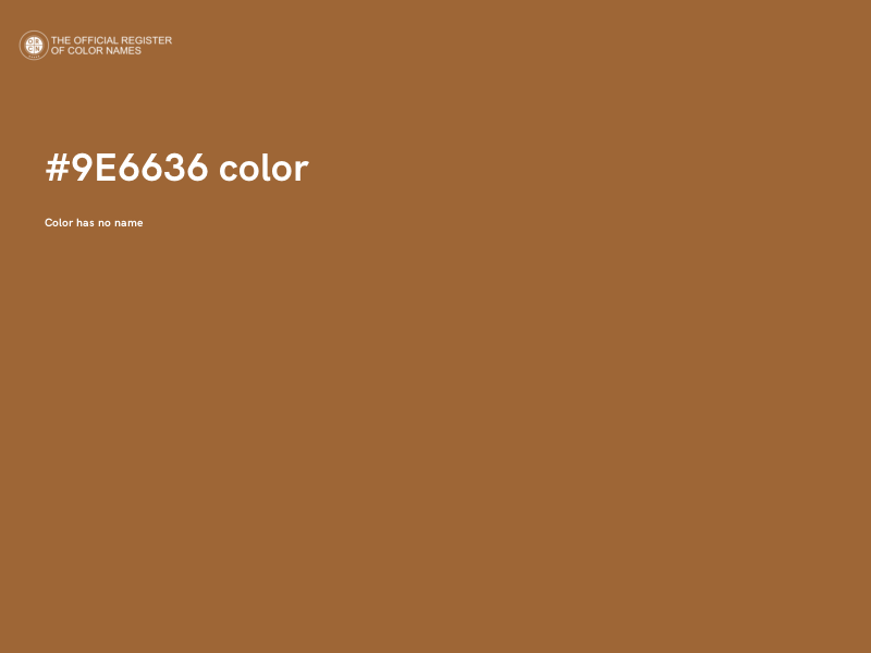 #9E6636 color image