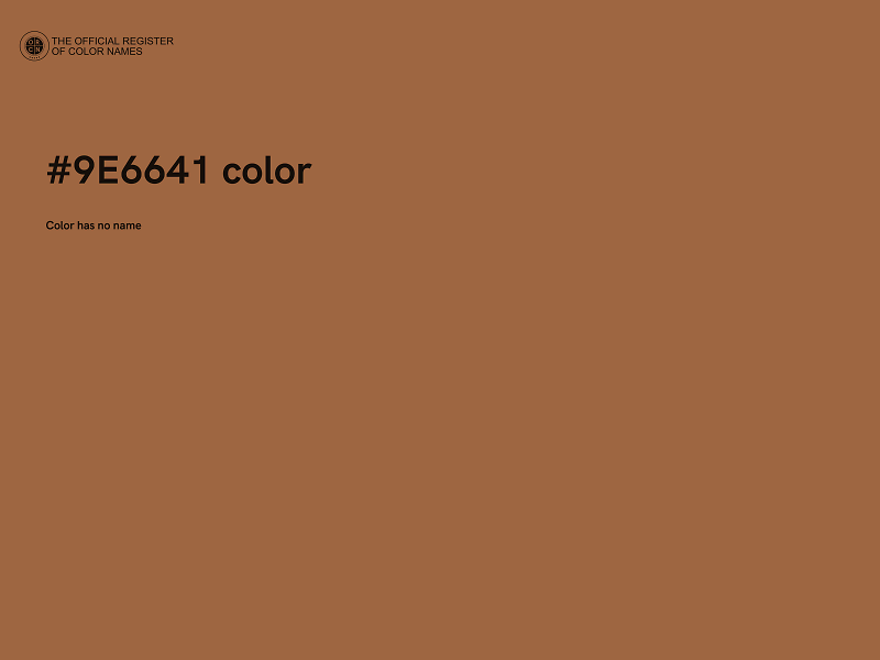 #9E6641 color image