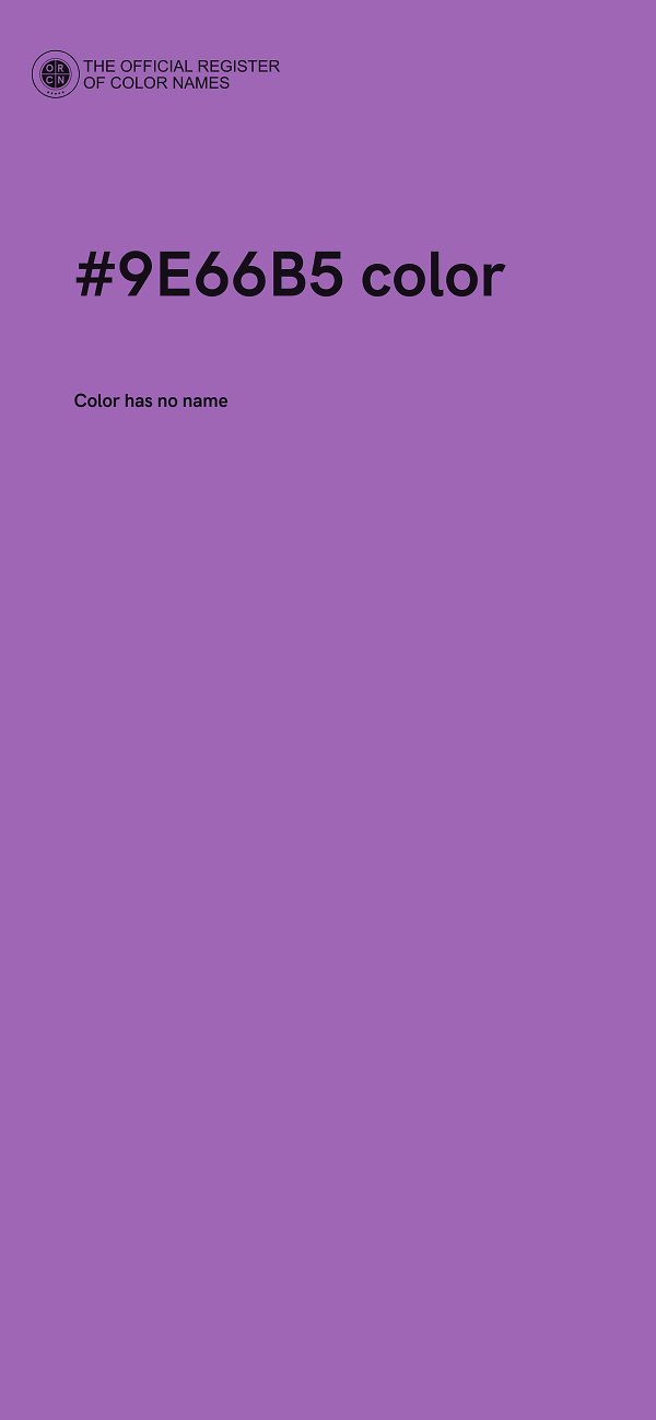 #9E66B5 color image