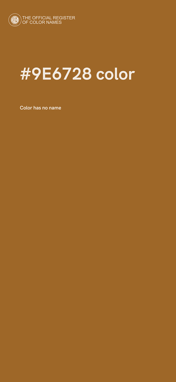 #9E6728 color image