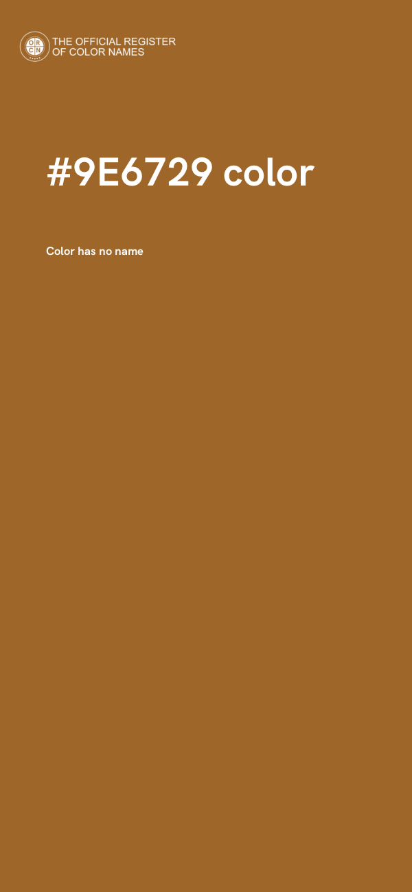 #9E6729 color image