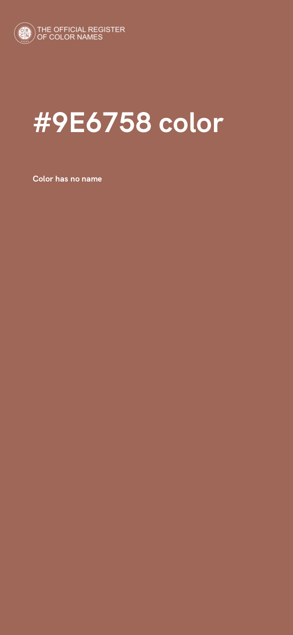 #9E6758 color image
