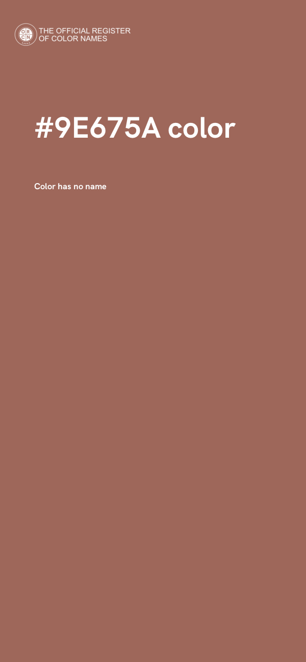 #9E675A color image