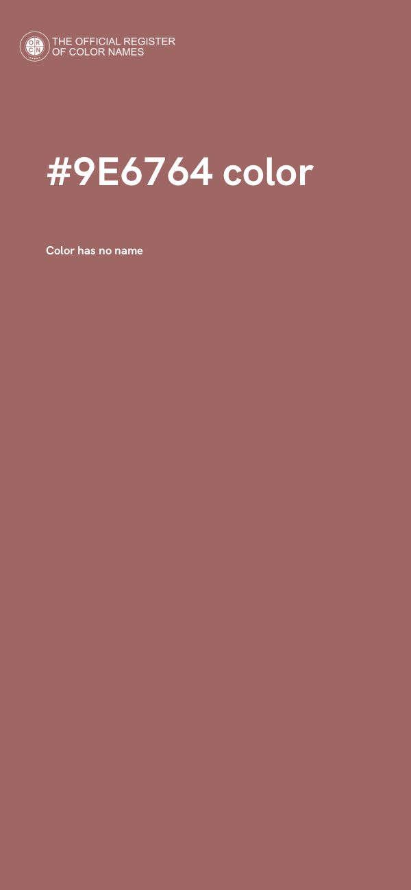 #9E6764 color image
