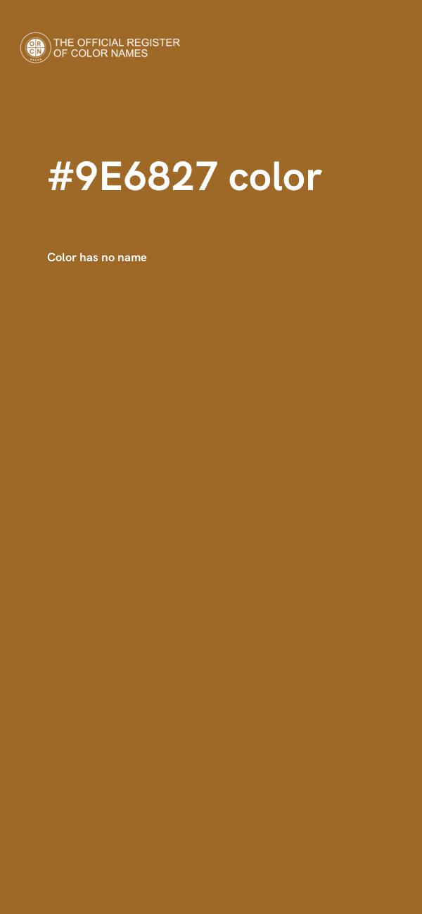 #9E6827 color image