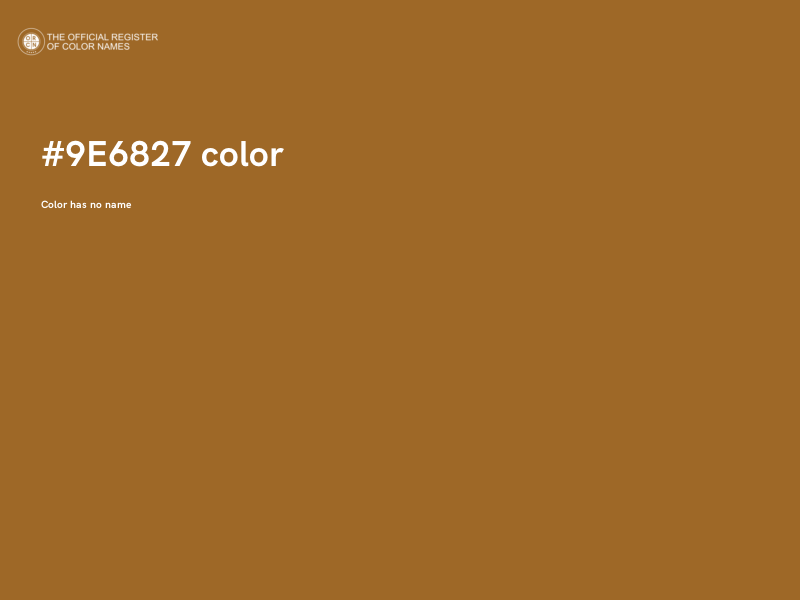 #9E6827 color image