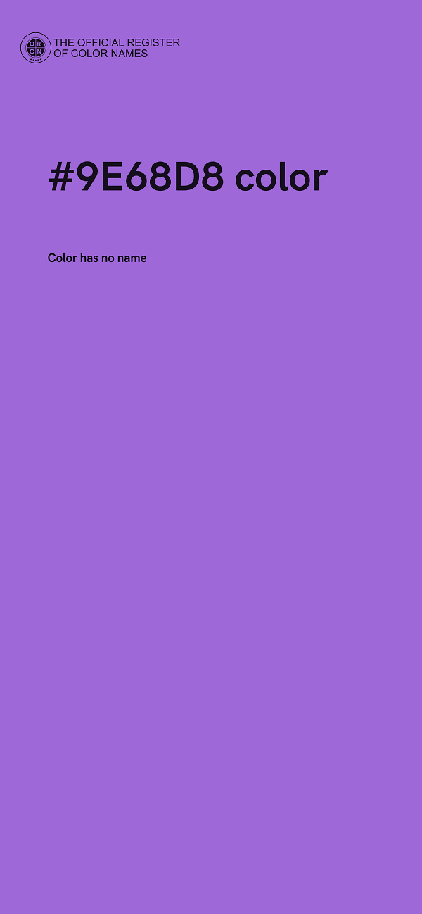 #9E68D8 color image