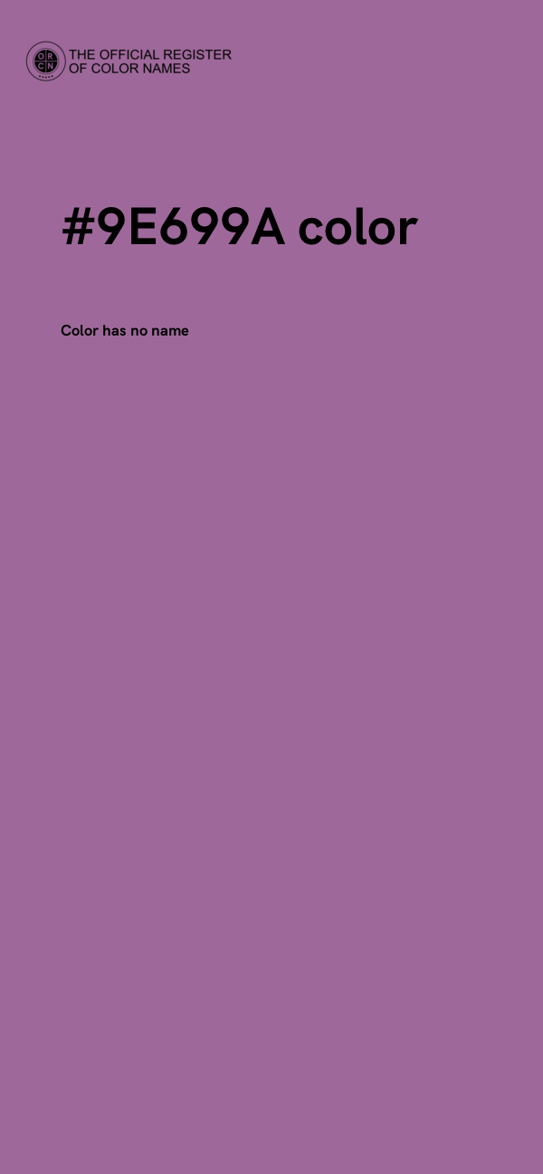 #9E699A color image