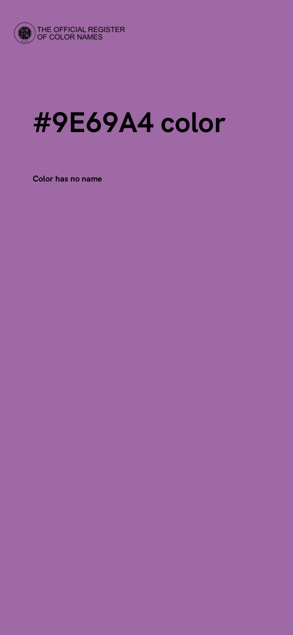 #9E69A4 color image