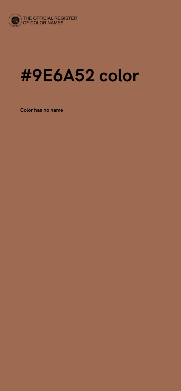 #9E6A52 color image