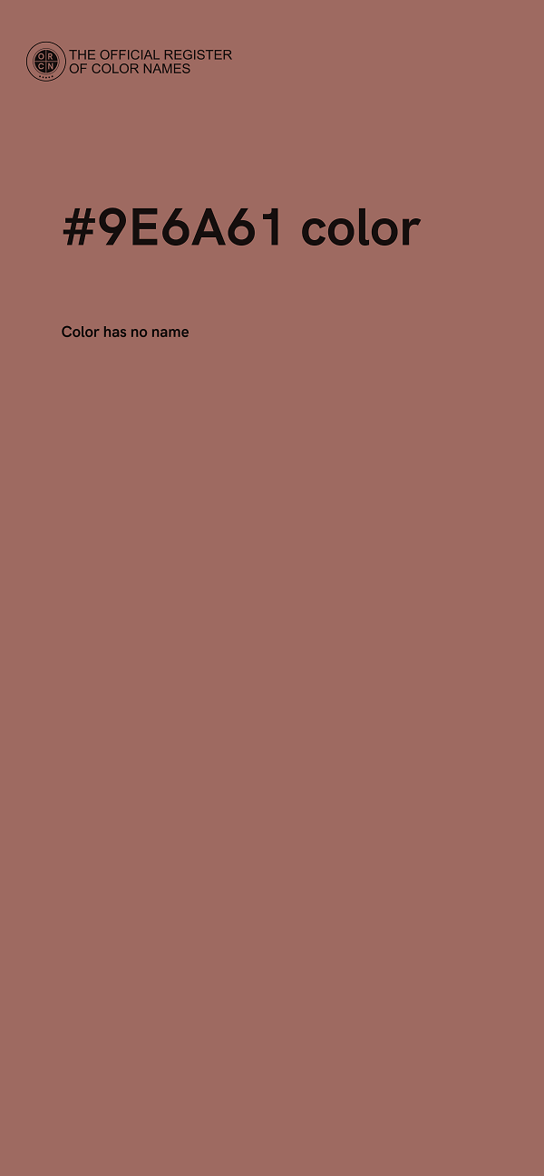 #9E6A61 color image