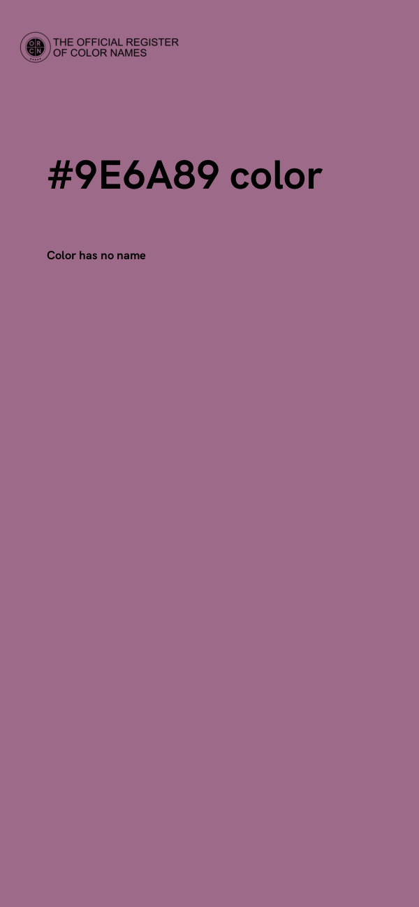 #9E6A89 color image