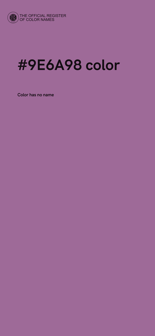 #9E6A98 color image