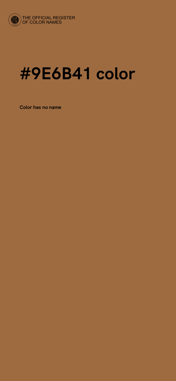 #9E6B41 color image