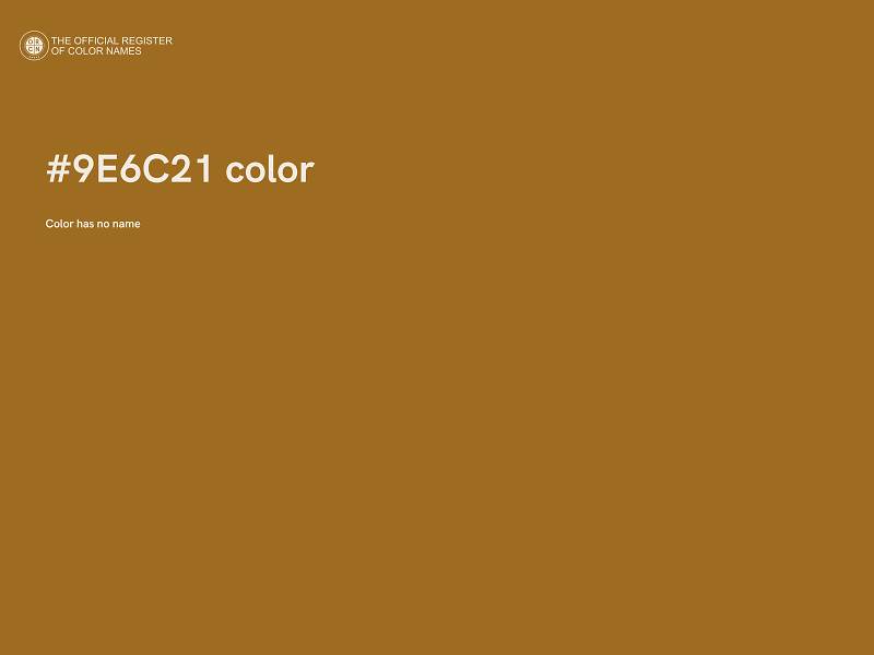 #9E6C21 color image