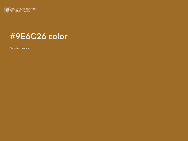 #9E6C26 color image