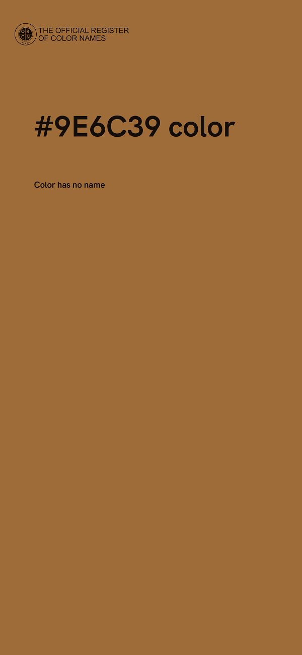 #9E6C39 color image