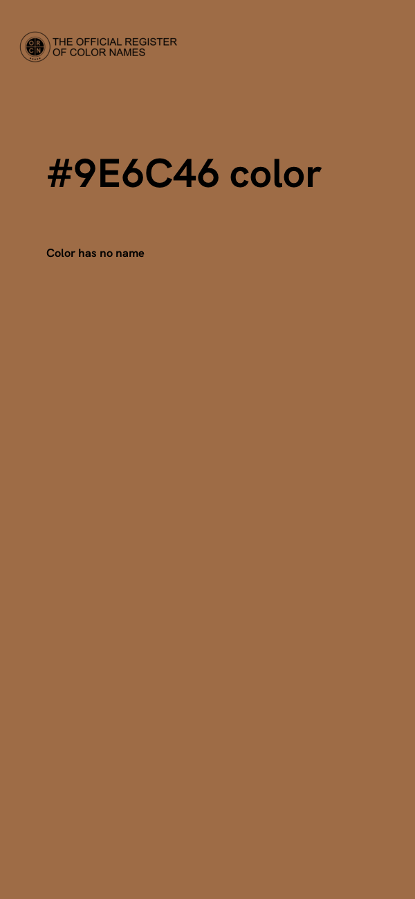 #9E6C46 color image