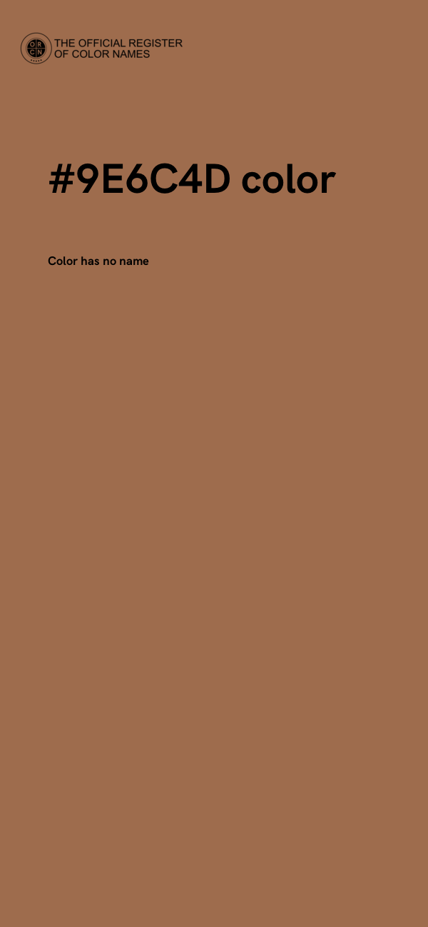 #9E6C4D color image
