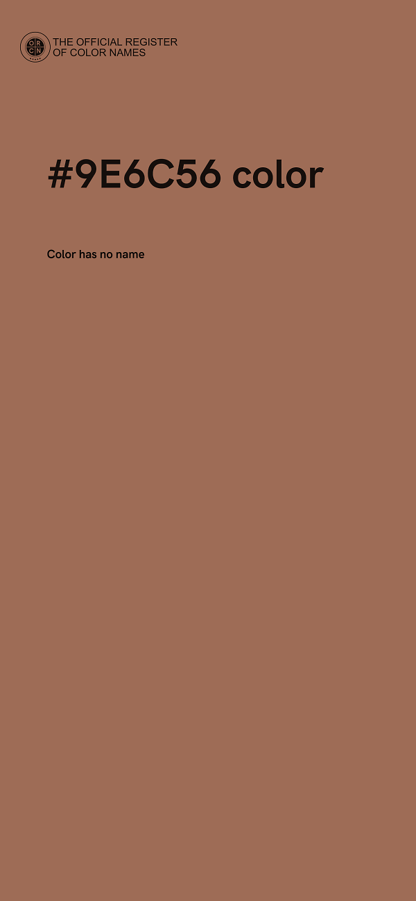 #9E6C56 color image