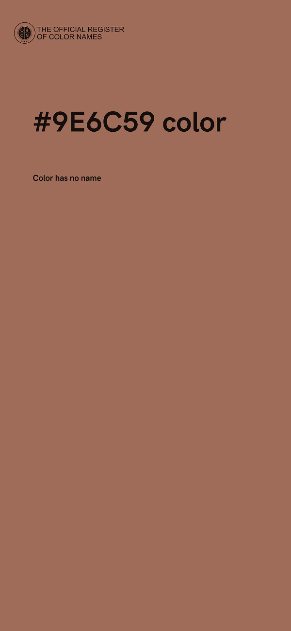 #9E6C59 color image