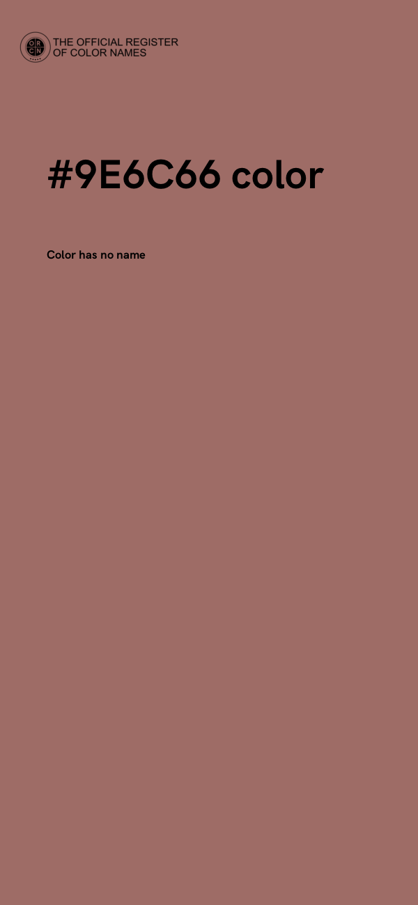 #9E6C66 color image