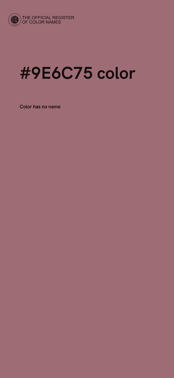 #9E6C75 color image